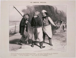 De Parijse roeiers - Kijk! Ik dacht dat we net iets hadden ontdekt door Honoré Daumier